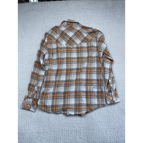 Rip Curl The Search Plaid Orange/Blue Button Up Mens Large Surf Beach Skate READ - Picture 14 of 16